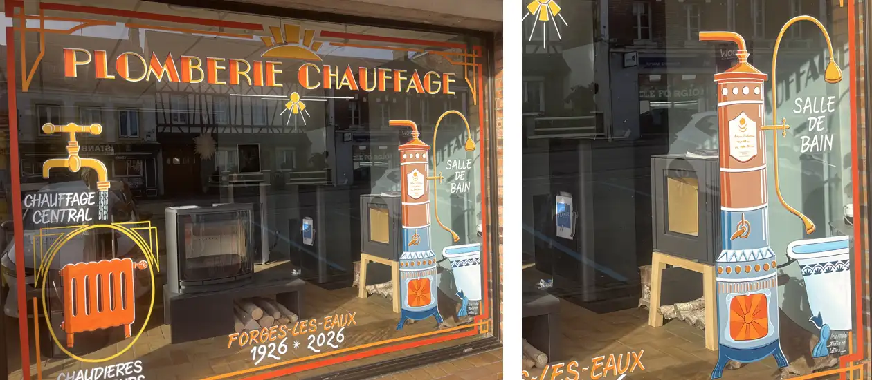 BCV Thermique se pare d'une vitrine "Art déco" !